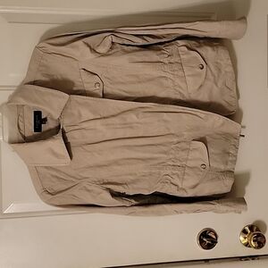 Talbots Petites Khaki Colored Waist Jacket